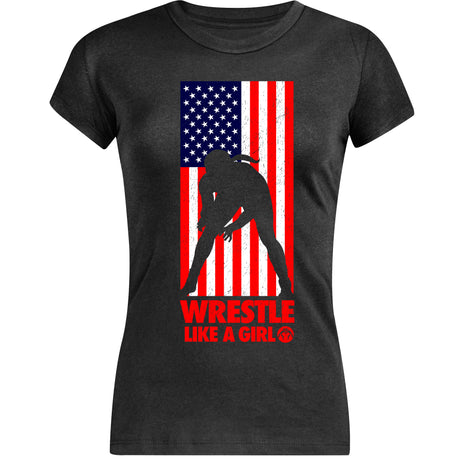 WrestlingMart Wrestle Like A Girl Tee